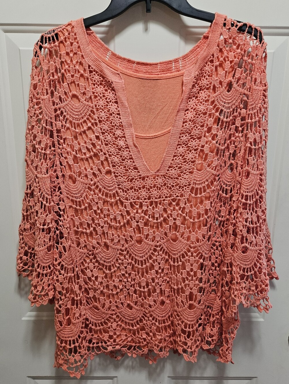 V Christina Crochet Top